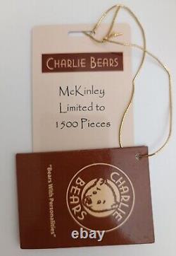 Charlie Bears Original McKinley, including pin badge, very rare