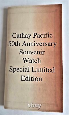 Collectable Very Rare Cathay Pacific 1996 50th Anniversary Limited Edition Watch
