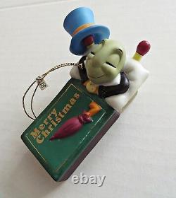 DISNEY GROLIER Gold Edition Jimmy Cricket Matchbox Christmas Ornament VERY RARE