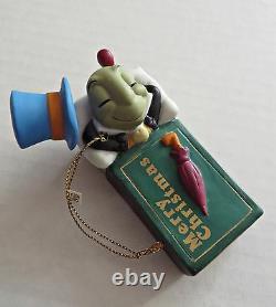 DISNEY GROLIER Gold Edition Jimmy Cricket Matchbox Christmas Ornament VERY RARE