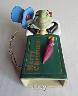 DISNEY GROLIER Gold Edition Jimmy Cricket Matchbox Christmas Ornament VERY RARE