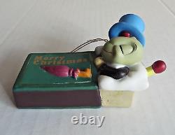 DISNEY GROLIER Gold Edition Jimmy Cricket Matchbox Christmas Ornament VERY RARE