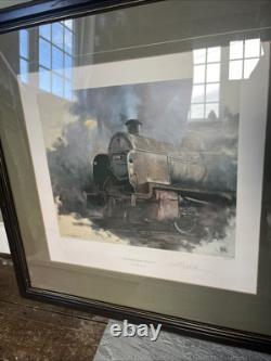 David shepherd limited edition Guildford steam sheds trilogy very rare Framed