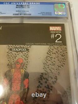Deadpool #2 Cgc 9.8 Mike Hawthorne Variant Hip Hop Cover Very Rare 1100