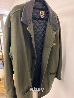 Dehen wool green coat XL branded Elk Foundation special edition very rare