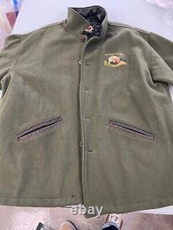 Dehen wool green coat XL branded Elk Foundation special edition very rare