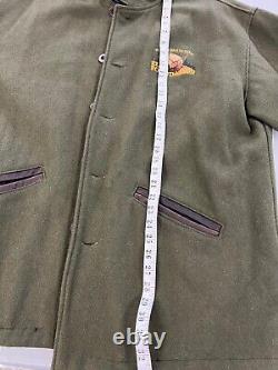 Dehen wool green coat XL branded Elk Foundation special edition very rare