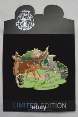 Disney Limited Edition Le 500 65th Anniversary Jumbo Bambi Pin Wdw Very Rare DL