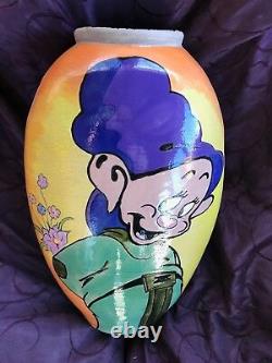 Disney VERY RARE, Limited Edition Amadio Smith Raku Vase of Dopey