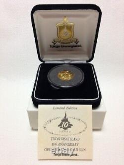 Disneyland Tokyo 10th Anniversary Gold Coin Limited Edition Very Rare from Japan