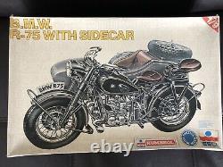 ESCI 1/9 BMW R75 with sidecar, motorcycle kit, (6003) black edition, very rare