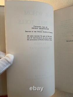 Ernest Hemingway For Whom the Bell Tolls 1940 Very Good 1st Edition Rare Cover