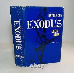 Exodus-Leon Uris-SIGNED! -First/1st Edition/Early Printing with Org DJ-VERY RARE