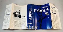 Exodus-Leon Uris-SIGNED! -First/1st Edition/Early Printing with Org DJ-VERY RARE