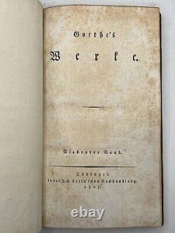 Faust by Johann von Goethe FIRST EDITION 1808 with The Works 1806-1810 VERY RARE