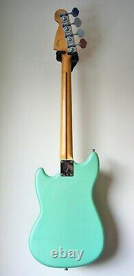 Fender Mustang PJ bass. Rare very limited edition in surf pearl. Unused and mint