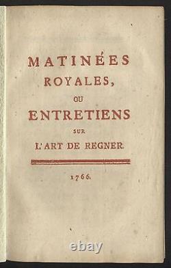 Friedrich der Grosse-Very Rare Edition of matinées Royales 1766 Original