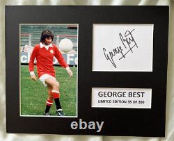 George Best Personally Signed Photo very rare inc COA plus limited Edition Pic
