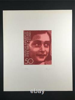 Germany Borek Art-edition 1979 Anne Frank Ltd. Edition Only 500! Very Rare
