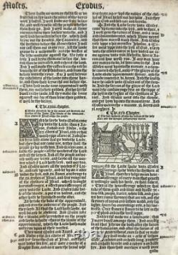 Great Bible Leaf 1539 1st Edition Exodus 2320, Very Rare