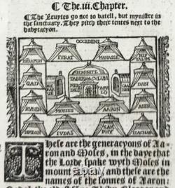 Great Bible Leaf 1539, Numbers 2 4, 1st Edition, Very Rare