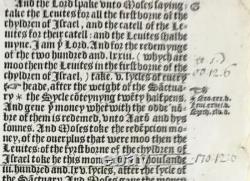 Great Bible Leaf 1539, Numbers 2 4, 1st Edition, Very Rare