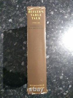 Hitler's Table Talk Very Rare 1953 1st edition Unclipped DJ. Good Condition