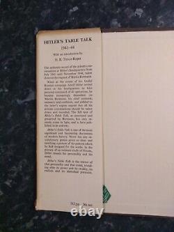 Hitler's Table Talk Very Rare 1953 1st edition Unclipped DJ. Good Condition