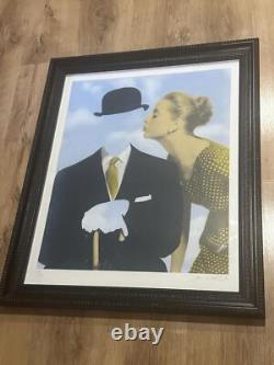 Joe Webb Kissing Magritte signed Early Print Larger Very Rare Edition Of 50