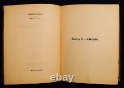 KURT WIESE-KAROO, THE KANGAROO-Very Rare 1929 First Edition Book-Illustrated