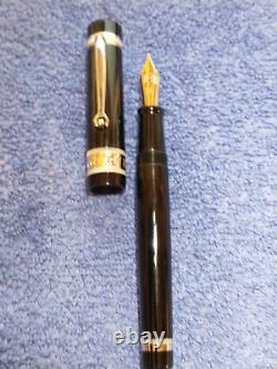 Limited Edition Black Bexley Decoband 14k 585 Gold M Nib Very Rare Fountain Pen