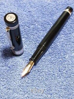 Limited Edition Black Bexley Decoband 14k 585 Gold M Nib Very Rare Fountain Pen