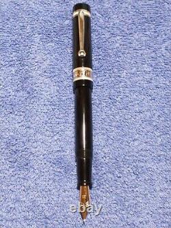 Limited Edition Black Bexley Decoband 14k 585 Gold M Nib Very Rare Fountain Pen