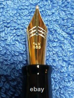 Limited Edition Black Bexley Decoband 14k 585 Gold M Nib Very Rare Fountain Pen