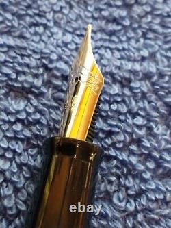 Limited Edition Black Bexley Decoband 14k 585 Gold M Nib Very Rare Fountain Pen