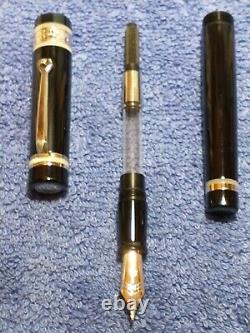 Limited Edition Black Bexley Decoband 14k 585 Gold M Nib Very Rare Fountain Pen