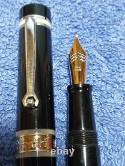 Limited Edition Black Bexley Decoband 14k 585 Gold M Nib Very Rare Fountain Pen