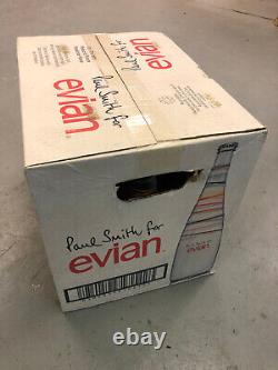 Limited Edition Paul Smith Evian glass bottles Qty x 12 in box 2009 Very Rare