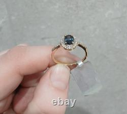 Limited Edition Very Rare Gold 18k Colour Change Garnet & Diamond Ring Size 7