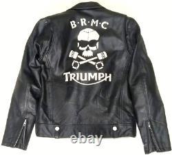 Ltd Edition Triumph Legends Leather Motorcycle Jacket Very Rare Cost £400