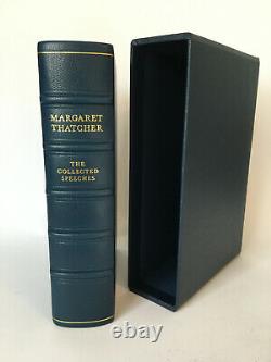 Margaret Thatcher Signed Collected Speeches Very Rare LETTERED Edition Leather