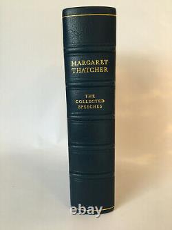 Margaret Thatcher Signed Collected Speeches Very Rare LETTERED Edition Leather