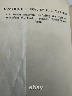 Mary Poppins Book First Edition Library Copy By PL Travers Very Rare Collectible