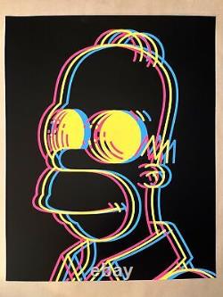 Mike Mitchell Dad Homer Simpsons 16x20 Neon Variant Very Rare /6