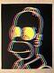 Mike Mitchell Dad Homer Simpsons 16x20 Neon Variant Very Rare /6