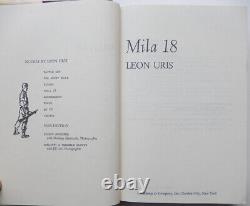 Mila 18 Leon Uris Signed Book 1st Edition Very Rare 1961 Ghetto Warsaw Uprising