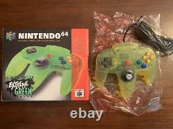 N64 Limited Edition Exteme Green Lime Neon Controller. Mint In Box. Very Rare