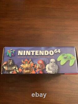 N64 Limited Edition Exteme Green Lime Neon Controller. Mint In Box. Very Rare