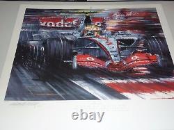 Nicholas Watts, Lewis Hamilton'Racers Edge' very rare signed limited edition