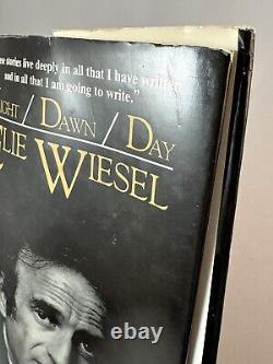 Night/Dawn/Day-Elie Wiesel-SIGNED-First Edition/1st Printing with Org DJ-VERY RARE